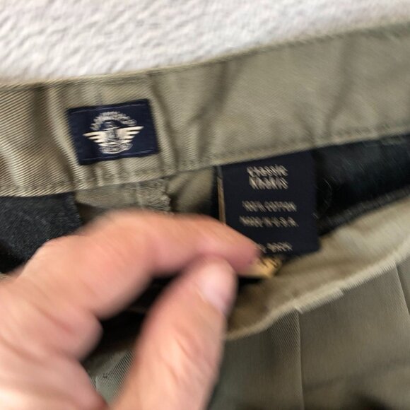 Dockers Women's Classic Khaki Pants Size 6/31M Olive Green Pleated Straight Vint - Picture 7 of 12